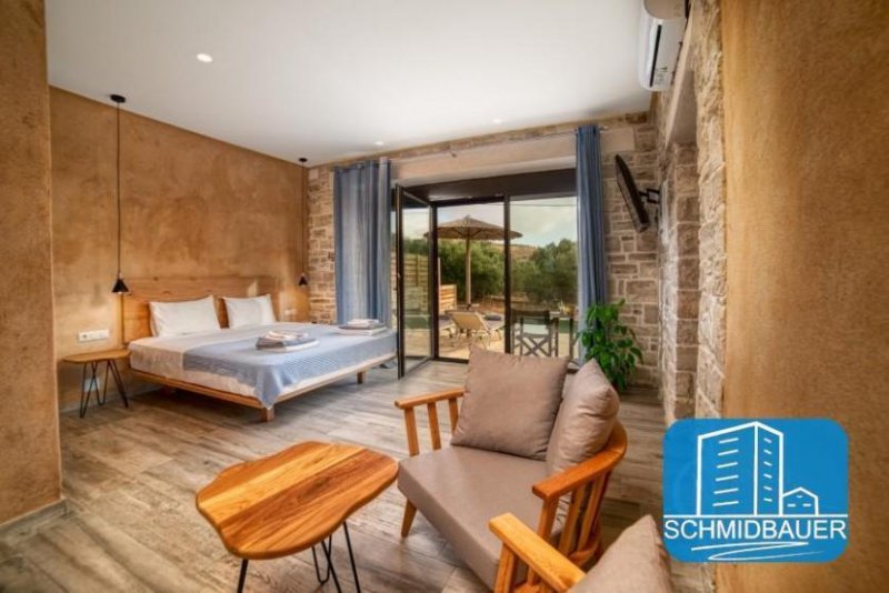 Kalamaki Kreta, Kalamaki: Komplex mit 6 Apartments, privaten Pools und herrlicher Aussicht zu verkaufen Gewerbe kaufen